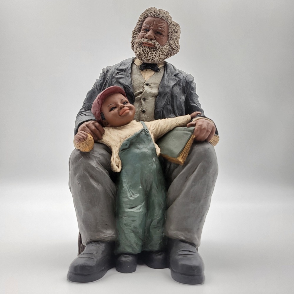 Vintage 1991 Frederick Douglass Figurine Black History Historical Statue Decor